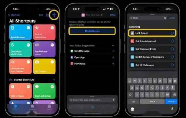 新丰苹果14锁屏维修店分享iPhone14升级iOS16.4后如何创建锁屏快捷方式 